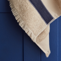 Хавлия за ръце Nautica Home от памук, размер 30х50, бежов цвят със син елемент