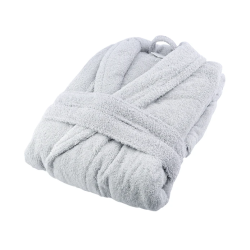 Халат за баня Karaca Home от 100% памук в светло син цвят, размер L/XL