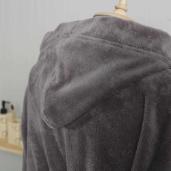 Халат за баня Karaca Home в цвят тъмно сиво, размер S/M