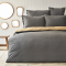 Луксозен двулицев двоен спален комплект Nautica Home от памучен муселин, в цвят антрацит и горчица