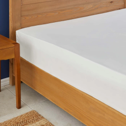 Единичен чаршаф с ластик Nautica Home от 100% мек и висококачествен памук в бял цвят, размер 100х200