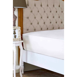 Единичен чаршаф Nautica Home от 100% висококачествен чист памук, бял цвят, размер 180х240