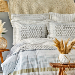 Единичен спален комплект Karaca Home Lavero от 3 части, 100% висококачествен и мек памук