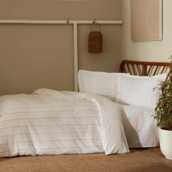 Двоен спален комплект Karaca Home Geo Cotton от 4 части, мек памук в бежов цвят