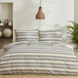 Двоен спален комплект Karaca Home Desert от 4 части, 100% мек и висококачествен памук, в син цвят