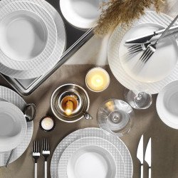 Сервиз за хранене Kütahya Porcelain 18 части, 6 човека, цвят бял