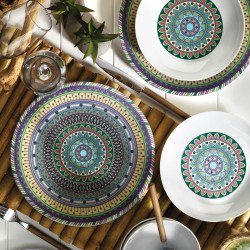 Сервиз за хранене Kütahya Porcelain 24 части, 6 човека, многоцветен