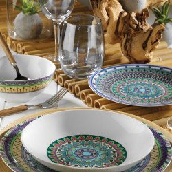 Сервиз за хранене Kütahya Porcelain 24 части, 6 човека, многоцветен