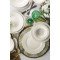 Сервиз за хранене Kütahya Porcelain 24 части, 6 човека, цвят бяло с орнаменти