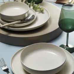 Сервиз за хранене Kütahya Porcelain 16 части, 4 човека, цвят крем