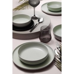 Сервиз за хранене Kütahya Porcelain 18 части, 6 човека, пастелно зелен цвят