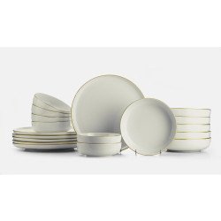 Сервиз за хранене Kütahya Porcelain 12 части, 4 човека, цвят бяло и златен кант