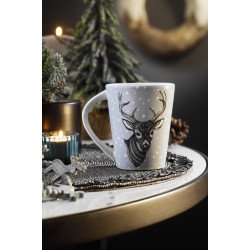 Коледна чаша Kütahya Porcelain, снежен елен