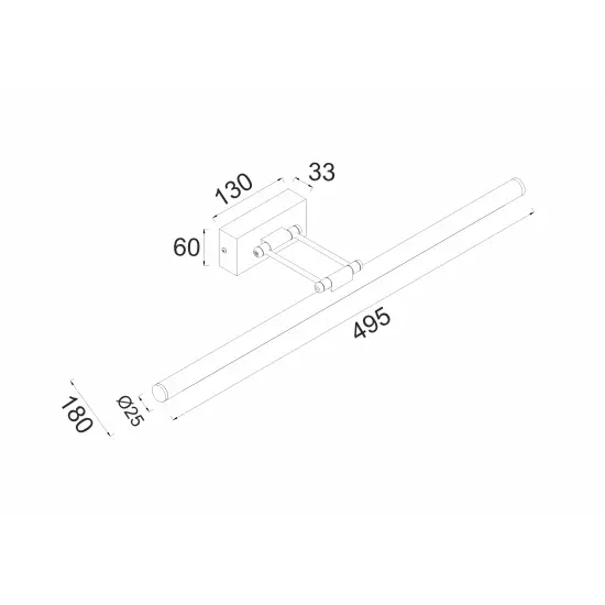 LED Аплик за баня RIO черен мат 4000к LED Аплик за баня RIO черен мат 4000к