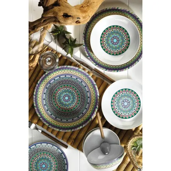 Сервиз за хранене Kütahya Porcelain 24 части, 6 човека, многоцветен Сервиз за хранене Kütahya Porcelain 24 части, 6 човека, многоцветен