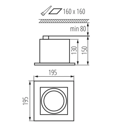 Осветително тяло MATEO ES DLP-150-B
